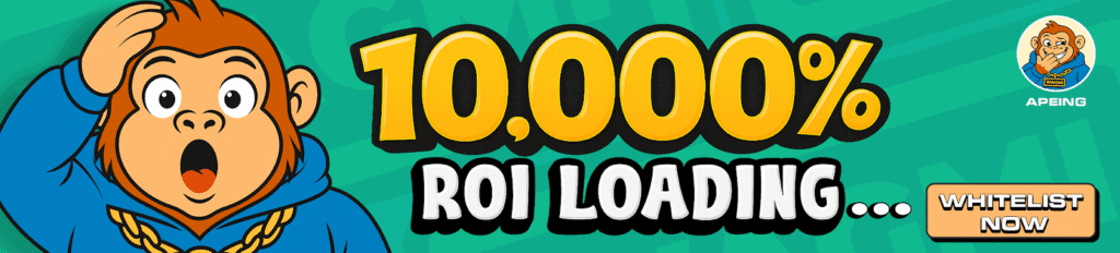 A graphical representation of the Apeing tokenomics and projected ROI.