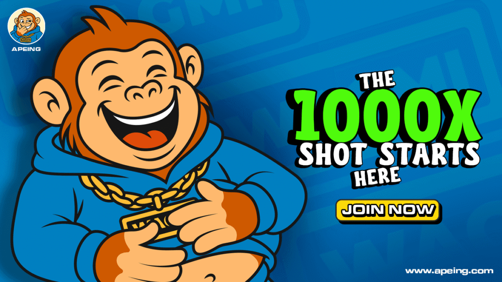 Apeing Tops the List of Upcoming Meme Coin Presale as Tron and Solana Navigate Crypto Market Slump