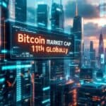 Bitcoin Falls to 11th in Global Market Cap Rankings