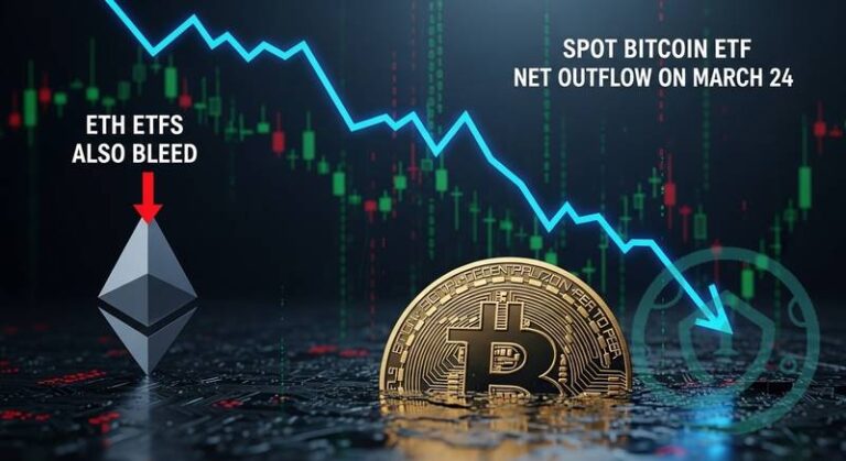 Spot Bitcoin ETFs See $74.53M Net Outflow on March 24 | ETH ETFs Also Bleed