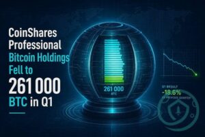 CoinShares: Professional Bitcoin Holdings Fell to 261,000 BTC in Q1 Thumbnail