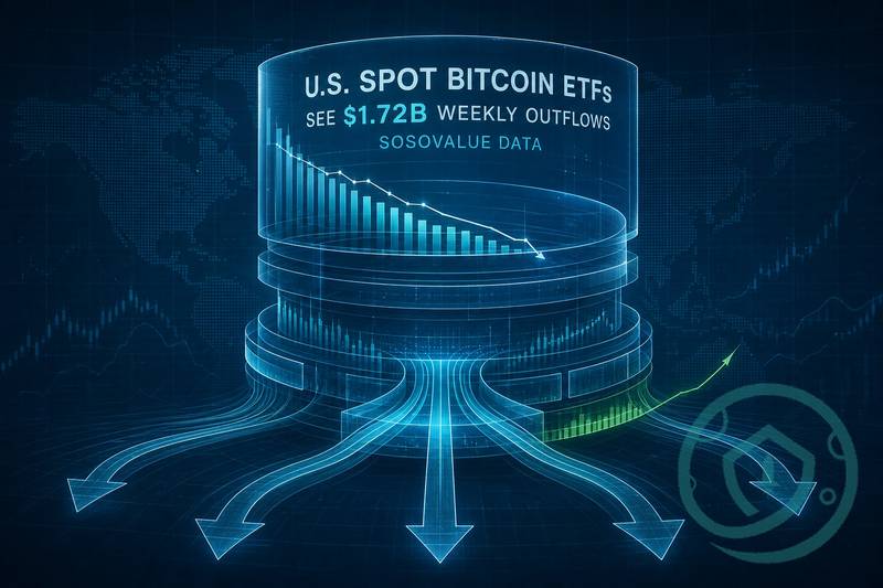 U.S. Spot Bitcoin ETFs See .72B Weekly Outflows: SoSoValue Data Thumbnail